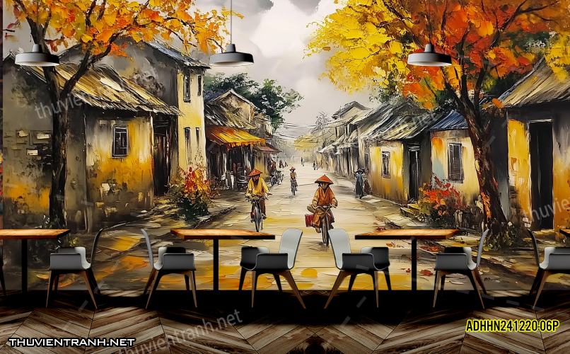 Tranh dán tường Phố cổ Hà Nội, Phố xưa - -ADHHN241220-06P - Kết quả tìm kiếm tranh tường